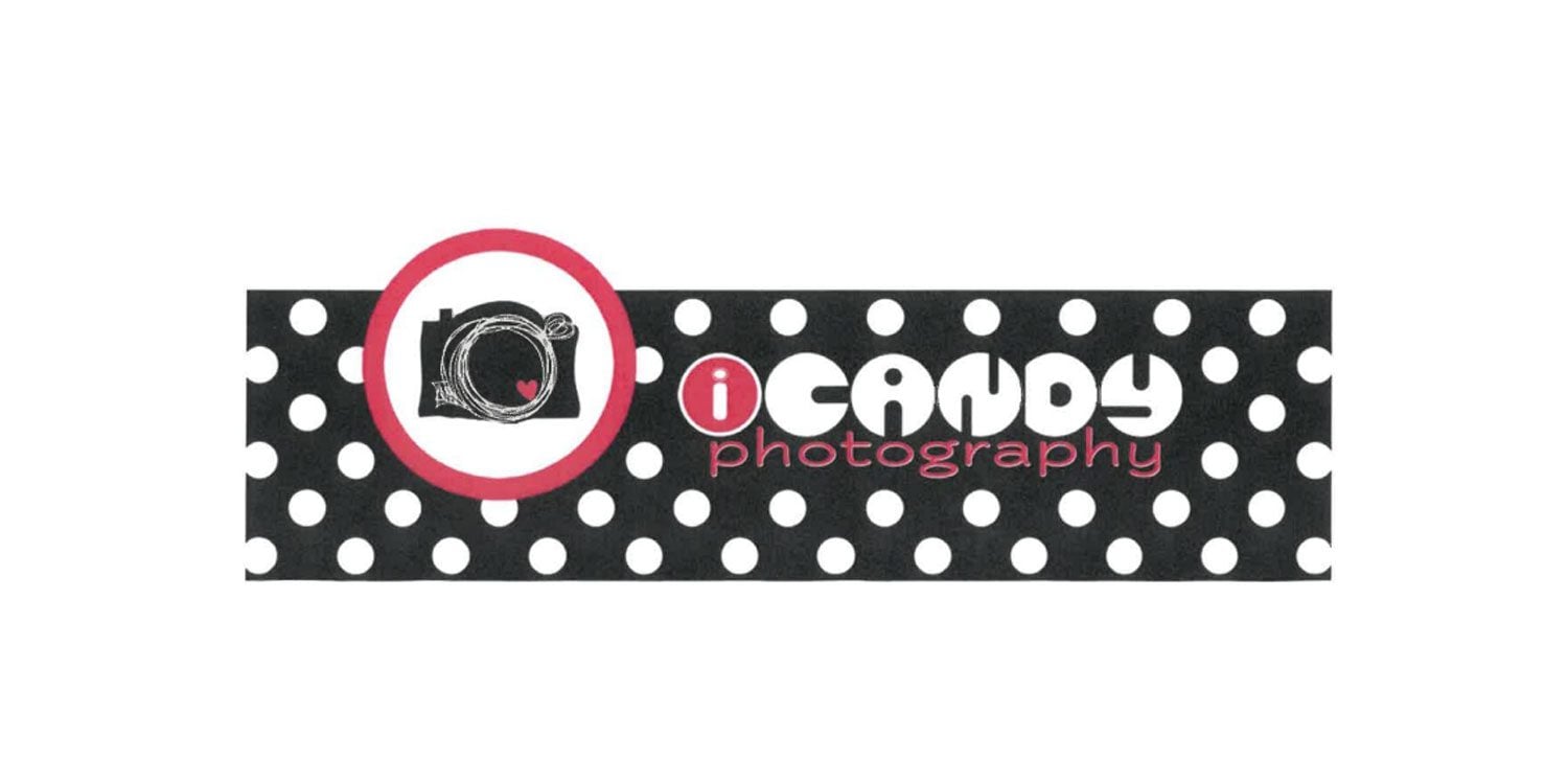 iCandy Photography logo with camera icon.